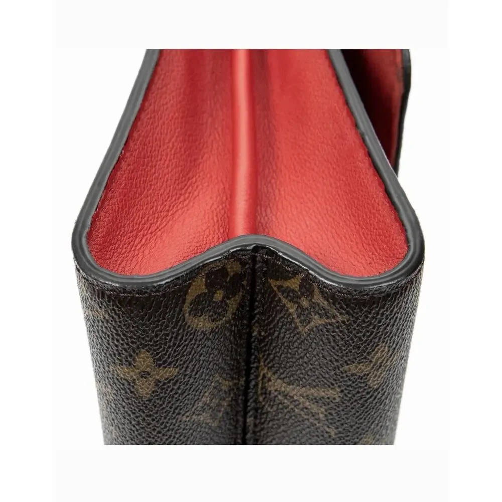 Louis Vuitton Monogram Victoire Bag - Cerise (Cherry) Red Leather Flap PRISTINE